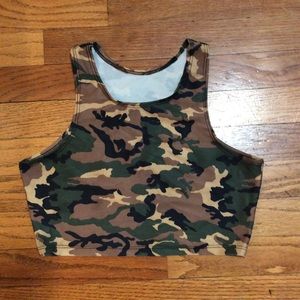 Camouflage Crop Top Bra